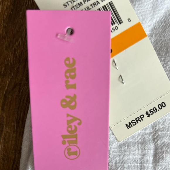 Riley & Rae soft white drawstring pants size small - Picture 3 of 5